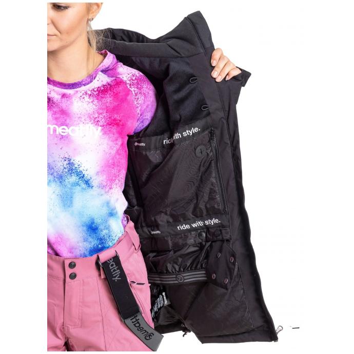 Сноубордическая куртка MEATFLY «KIRSTEN PREMIUM»  - KIRSTEN PREMIUM-Storm Camo Pink/Black- - Цвет Черный - Фото 7