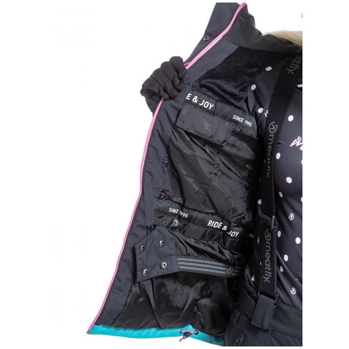 Сноубордическая куртка MEATFLY «KIRSTEN»  - KIRSTEN-1-HOT PINK/TURQUOISE - Цвет Розовый - Фото 11