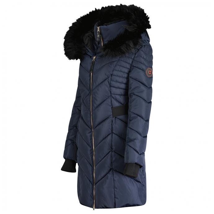 Куртка зимняя женская удлиненная GEOGRAPHICAL NORWAY «DOLRIE» LADY - WU5947F/GNO-NAVY - Цвет Темно-синий - Фото 6