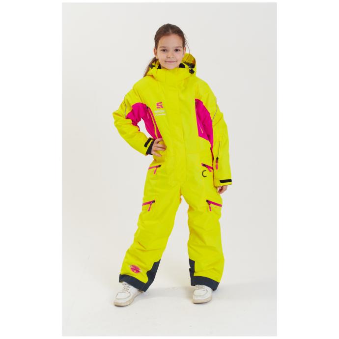 Комбинезон сноубордический RUNNING SPORT подростковый для девочек - 7788-yellow - Цвет Желтый - Фото 3