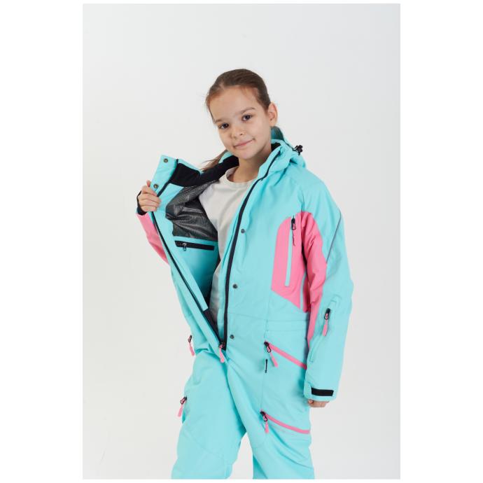 Комбинезон сноубордический RUNNING SPORT подростковый для девочек - 7788-menthol - Цвет Голубой - Фото 15