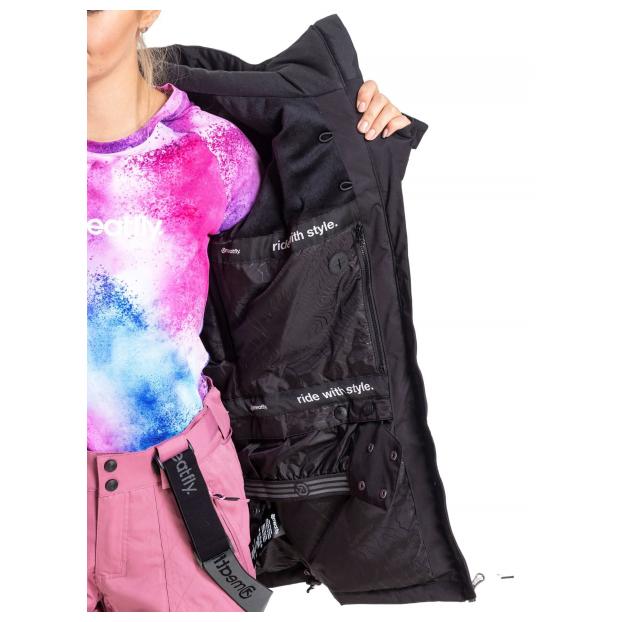 Сноубордическая куртка MEATFLY «KIRSTEN PREMIUM»  - Аритикул KIRSTEN PREMIUM-Storm Camo Pink/Black-M - Фото 14